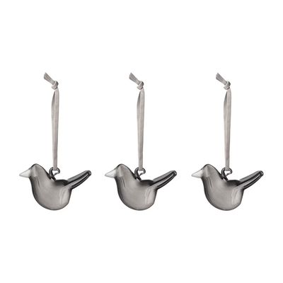 Iittala Iittala Mini Glass Birds Grey 3Set 1073973, 6411923683012