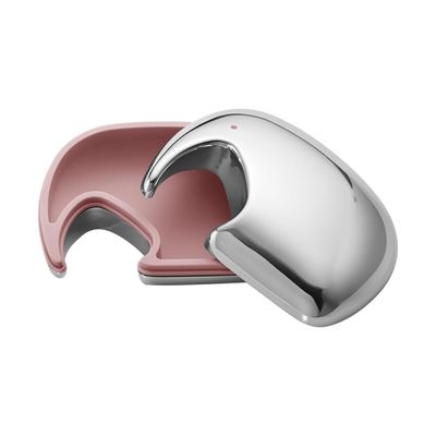George Jensen Elephant Keepsake Box Stainless Steel and Silicone Light Pink 10019780, 5713275230700