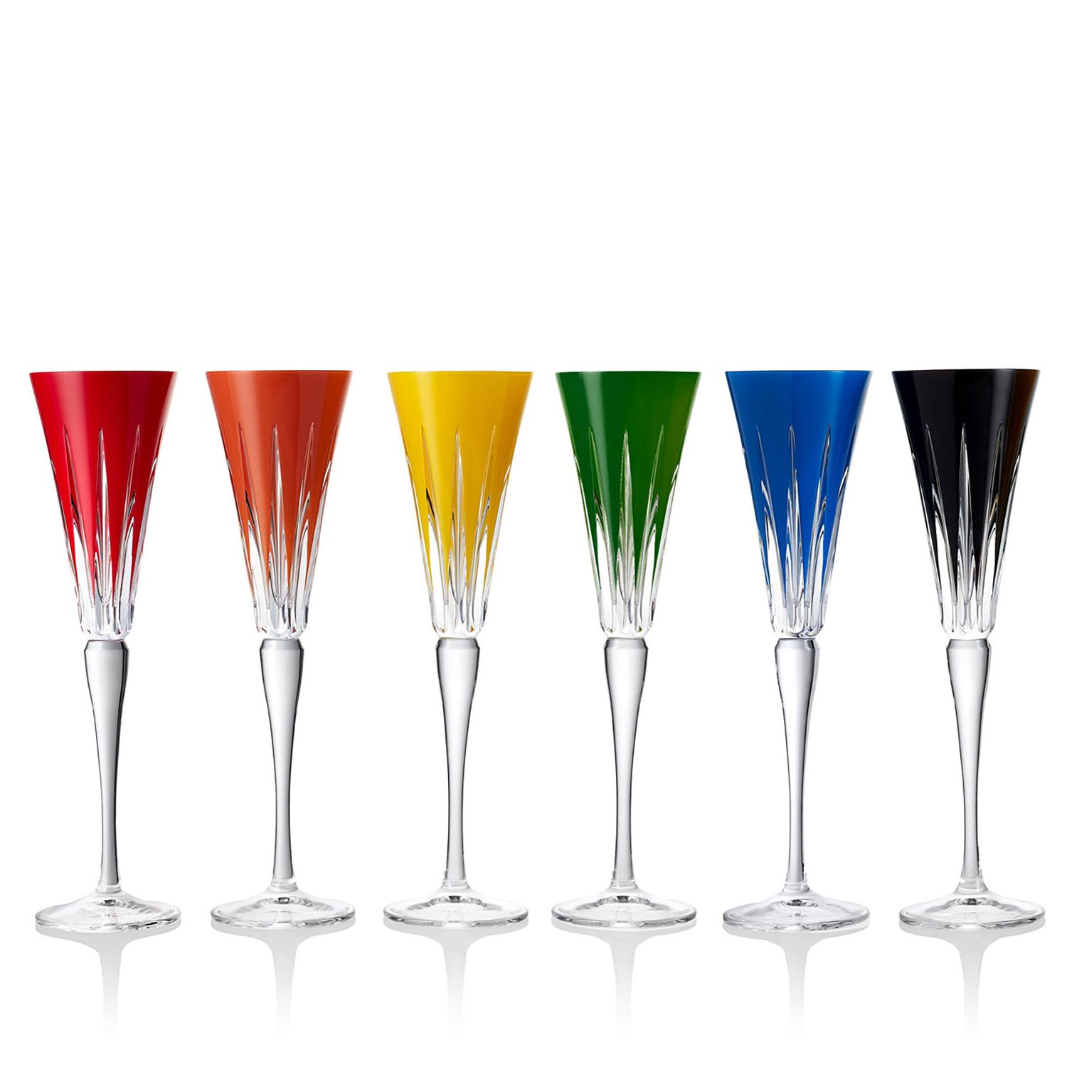 Waterford New Year Flutes Firework Set of 6 Mixed 1072456, 701587482219