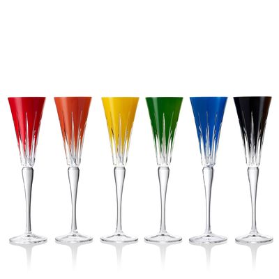 Waterford New Year Flutes Firework Set of 6 Mixed 1072456, 701587482219
