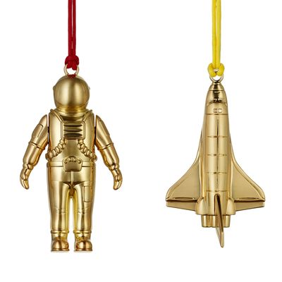 Waterford Christmas Spaceman and Rocket Golden Ornament 1070288, 701587479486