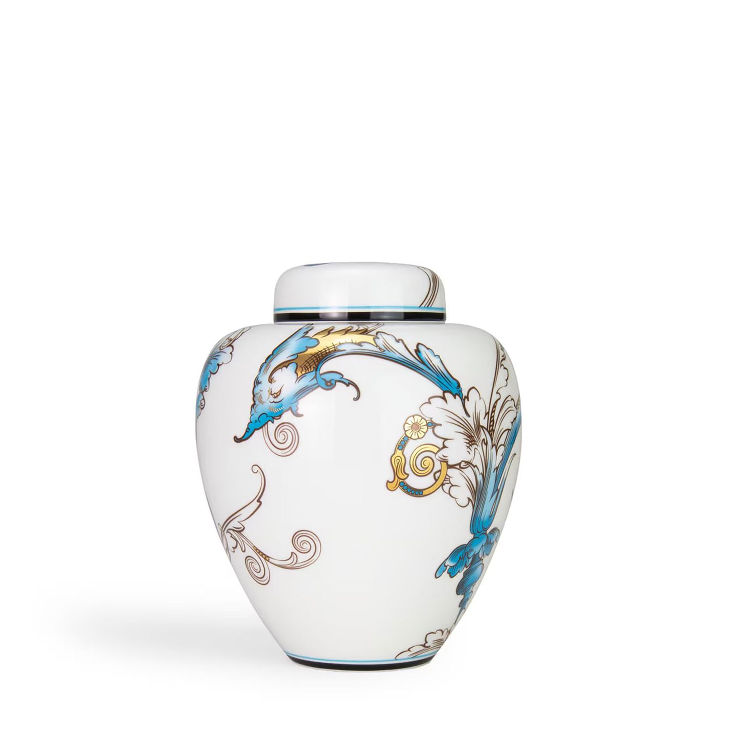Wedgwood Florentine Turquoise Lidded Vase 15Cm 5.9 Inch 1069038, 701587477710