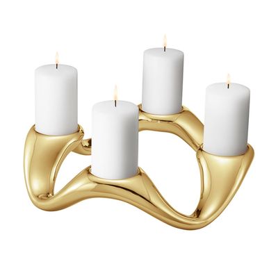George Jensen Cobra 4 Pillar Candleholder Gold Pvd 10019713, 5713275226208