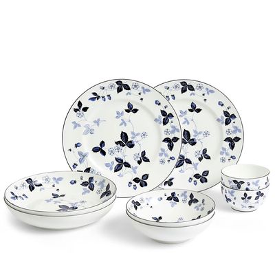 Wedgwood Wild Strawberry Inky Blue Dinnerware 8 Pieces 1074263, 701587484039