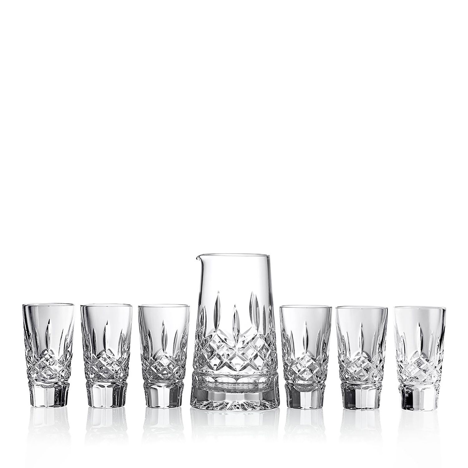 Waterford Lismore Pitcher and Shot Glass 7Piece 1070321, 701587479790