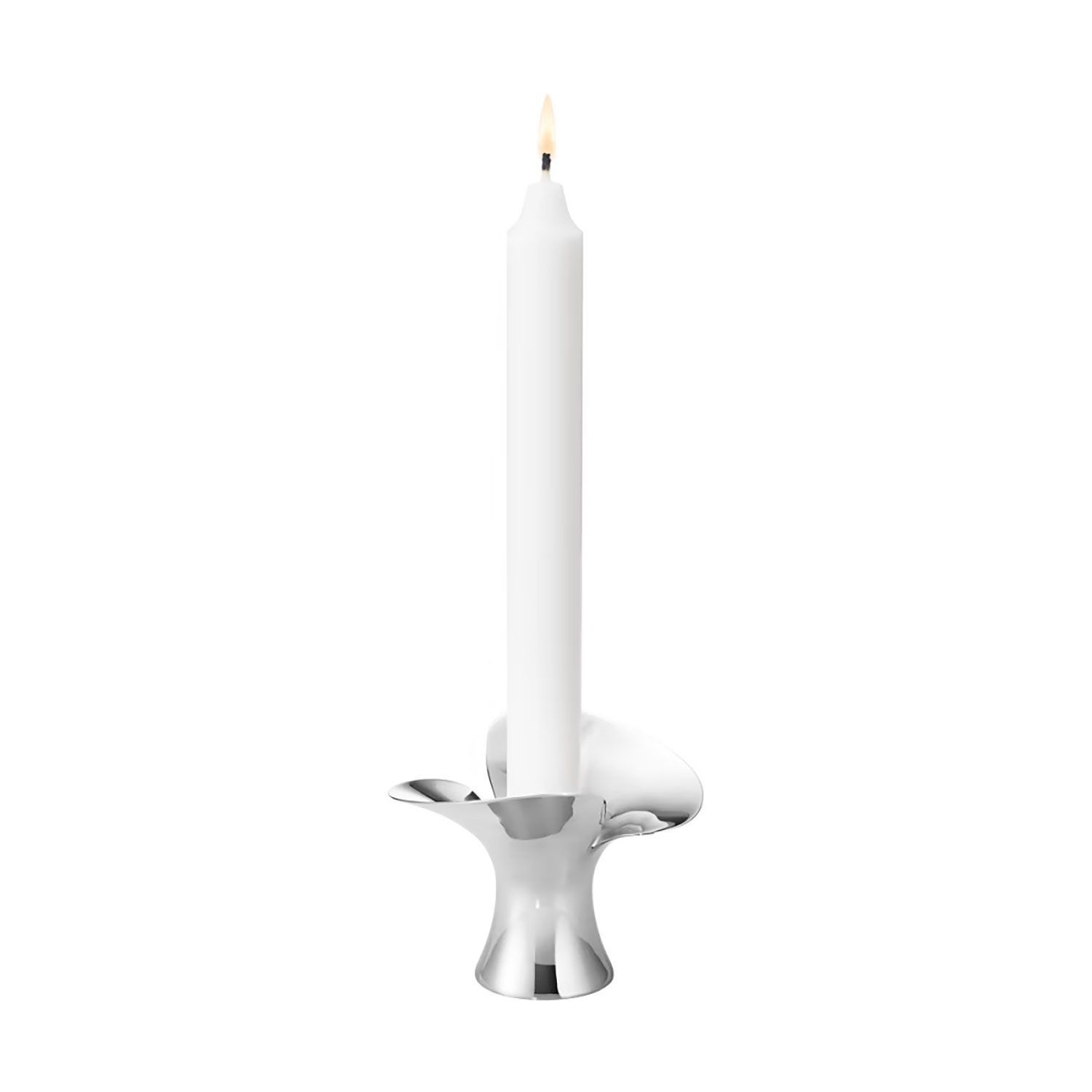 George Jensen Bloom Taper Candleholder Steel 2 Piece 10019641, 5713275222477