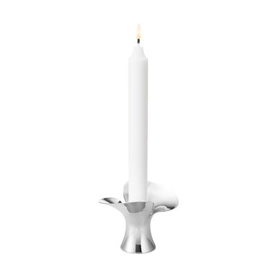 George Jensen Bloom Taper Candleholder Steel 2 Piece 10019641, 5713275222477