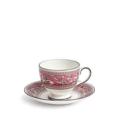 Wedgwood Florentine Fuchsia Teacup Saucer 174Ml 5.8Fl oz 1070850, 701587480246