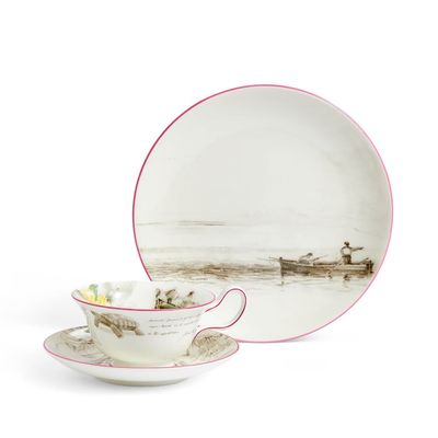 Wedgwood Darwin Voyage of The Beagle Galapagos Islands Teacup Saucer Plate 3 Pieces 1071813, 701587…