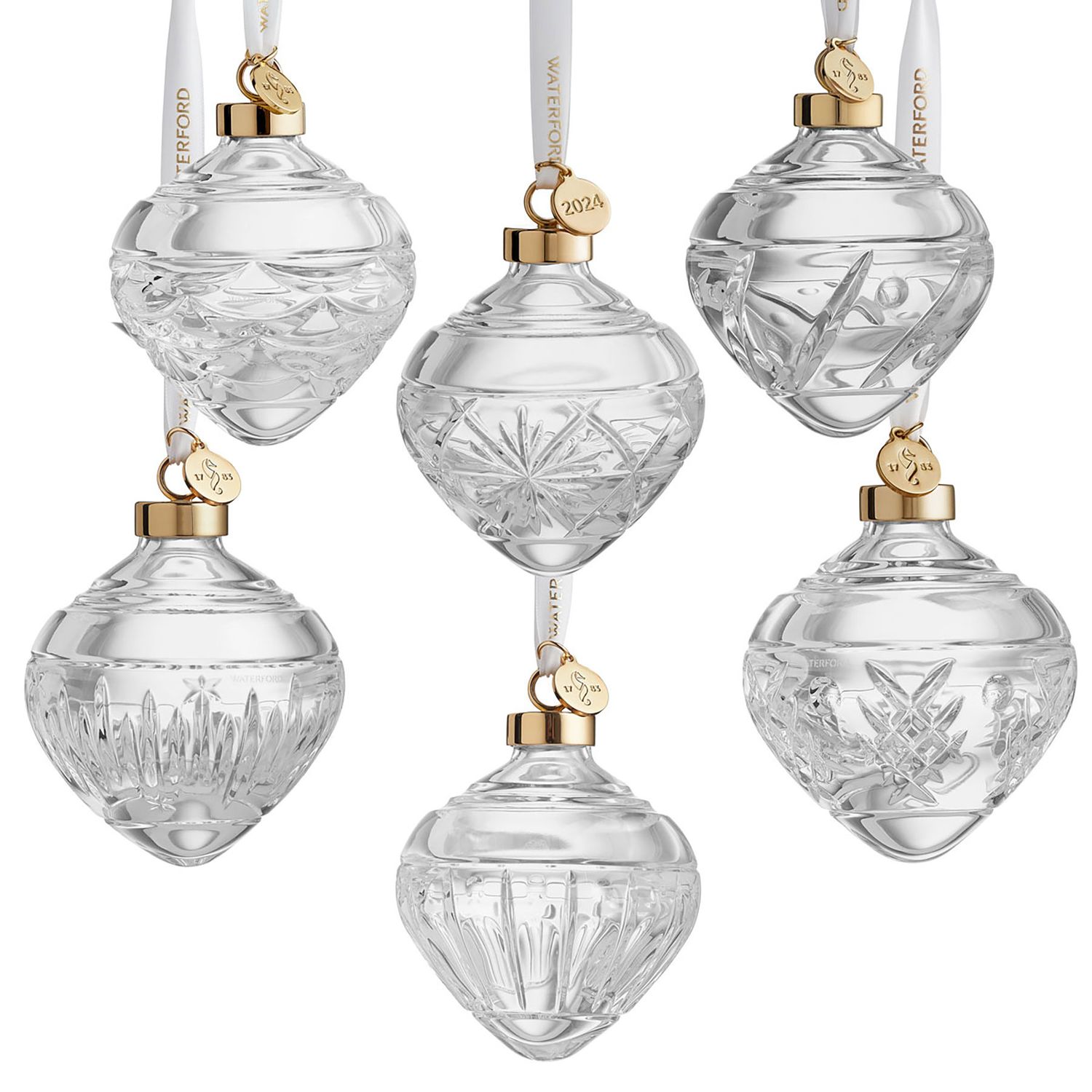 Waterford Winter Wonders Baubles Holly Set of 6 1072433, 701587482288