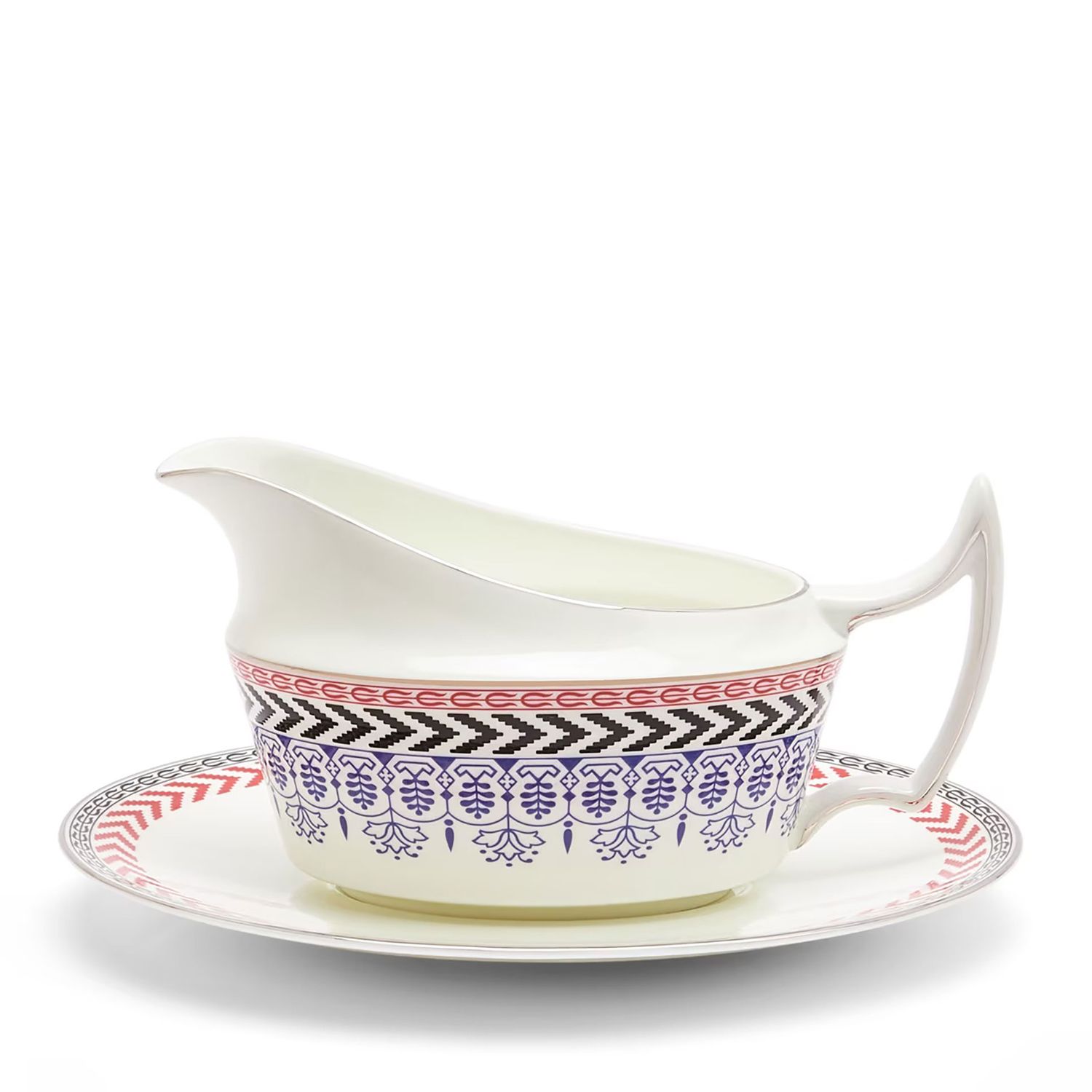 Wedgwood Festive Sauce Boat and Stand 1071107, 701587480499