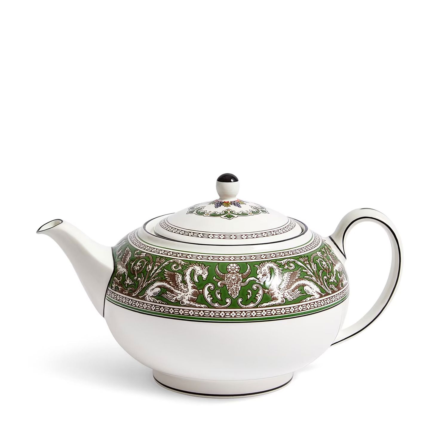 Wedgwood Florentine Verde Teapot 800Ml 27Fl oz 1070852, 701587480260