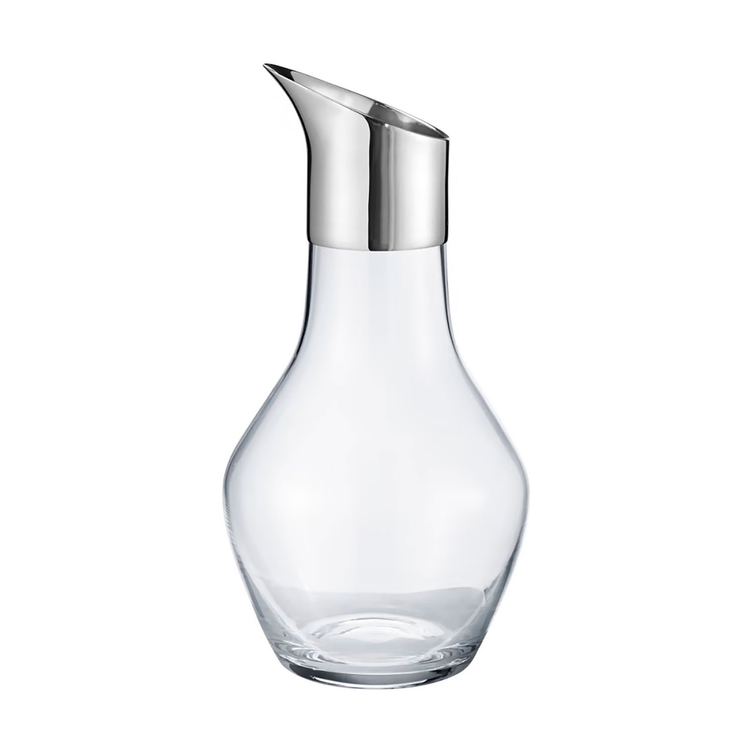 George Jensen Sky Water Pitcher Glass and Stainless Steel 10013571, 5713275055945