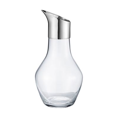 George Jensen Sky Water Pitcher Glass and Stainless Steel 10013571, 5713275055945