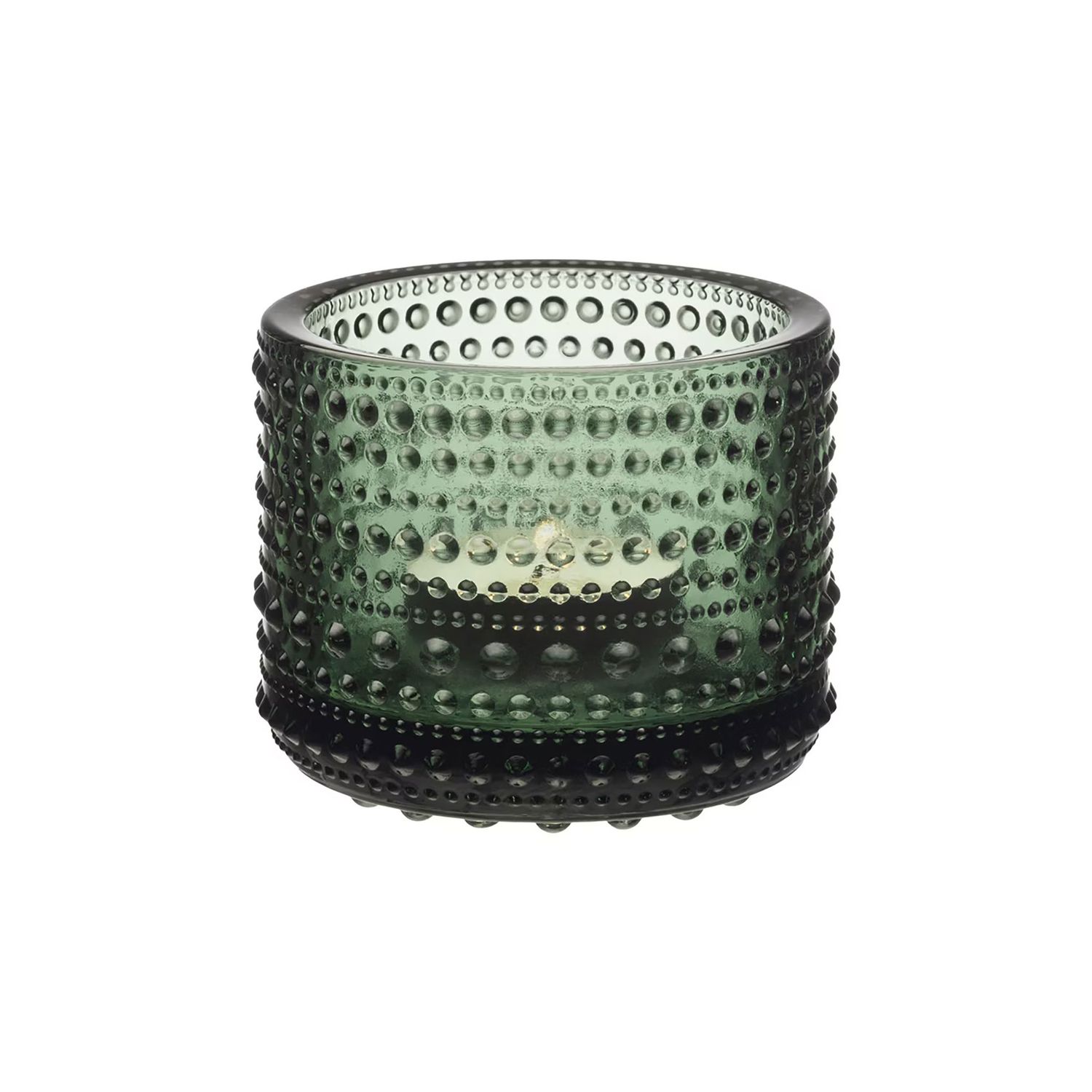 Iittala Kastehelmi Tealight Candleholder 64Mm 2.52 Inch Pine Green 1070557, 6411923680424