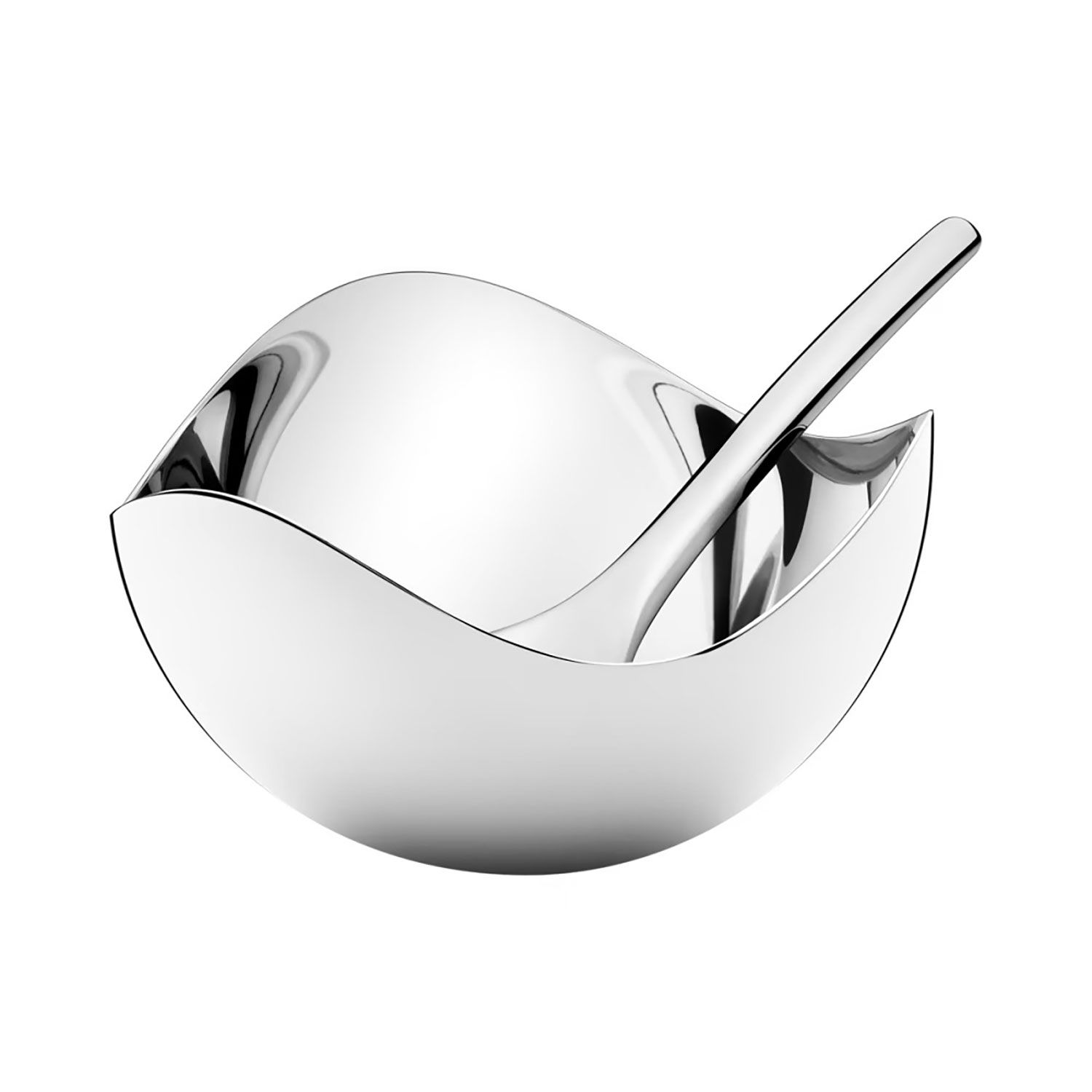 George Jensen Bloom Salt Cellar and Spoon 3586225, 5705145116825