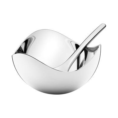 George Jensen Bloom Salt Cellar and Spoon 3586225, 5705145116825