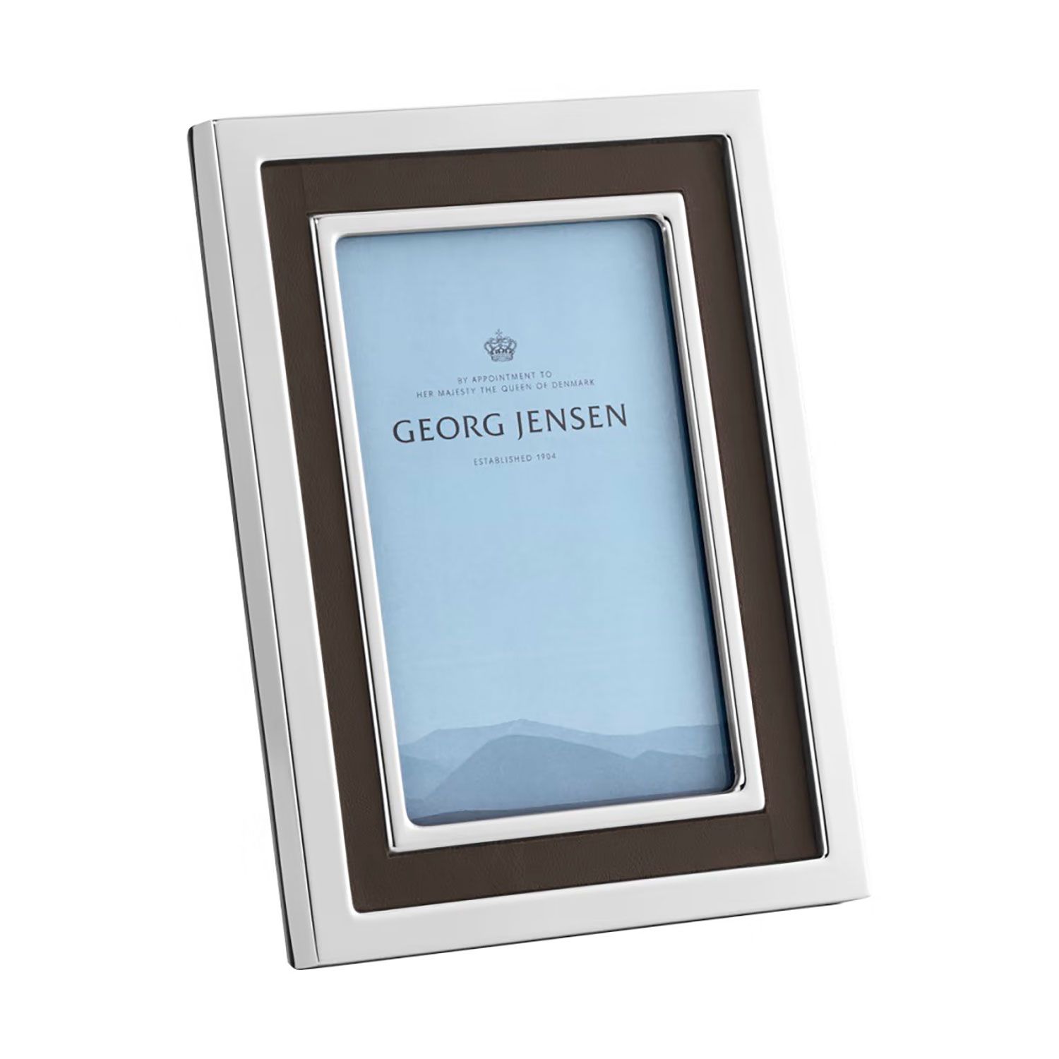 George Jensen Manhattan Picture Frame,Leather and Steel 5 X 7 Inch 10019596, 5713275221692