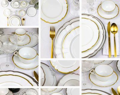 Robert Haviland &amp; C. Parlon Colette Gold Cream Soup and Saucer HP438025