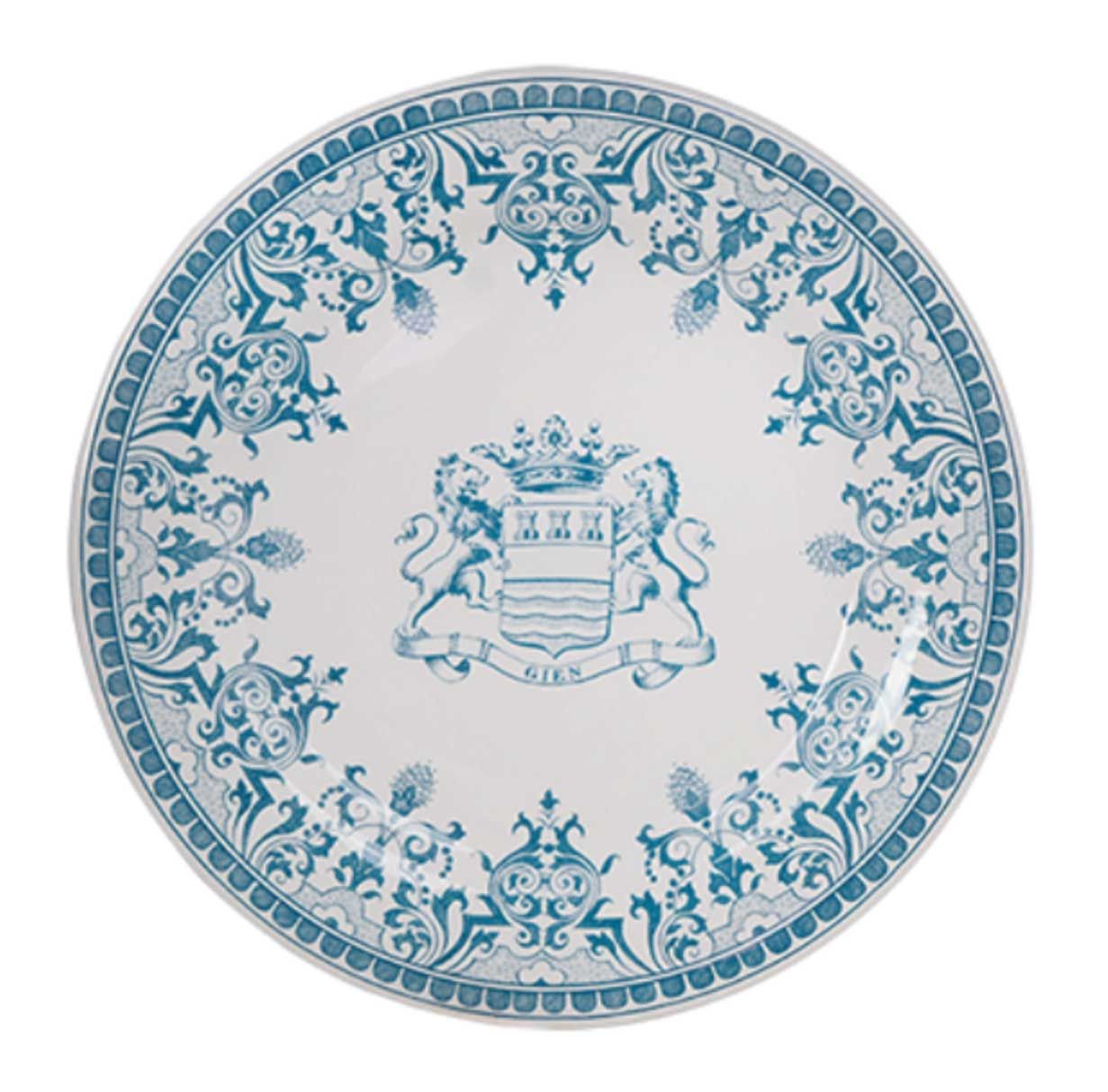 Gien France Les Depareillees Blue Dessert Plates Blason Set of 4, 1849B4D450, 3660838022413