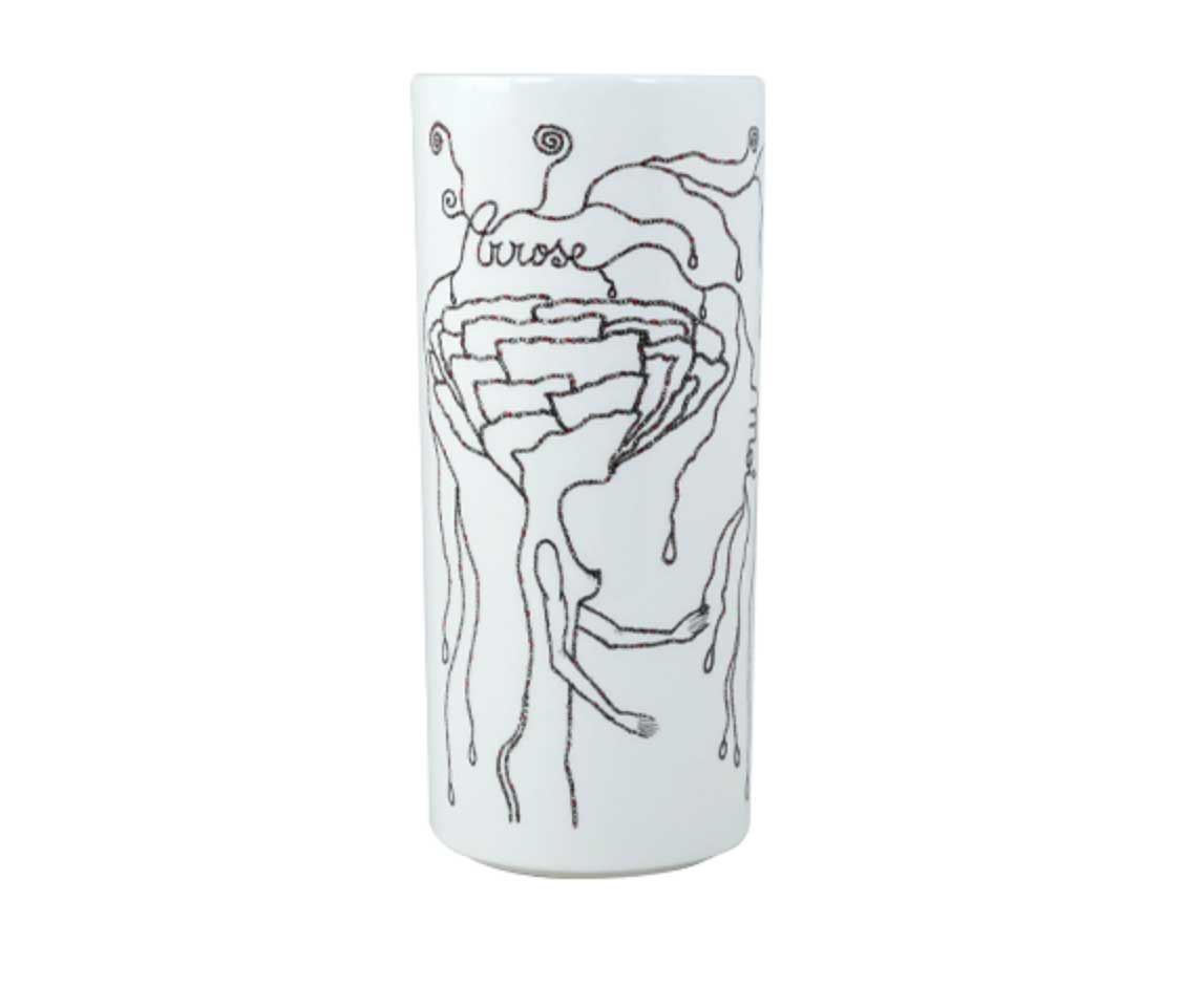Gien France La Prestic Ouiston Cylinder Vase Spray Me, 1861CVD100, 3660838029931