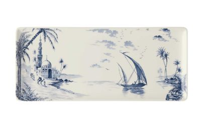 Gien France Les Depareillees Blue Oblong Serving Tray, 1849CPCA01, 3660838028200