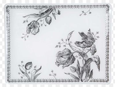 Gien France Tulipes Butter Tray, 1701CPBE22, 3660838031828