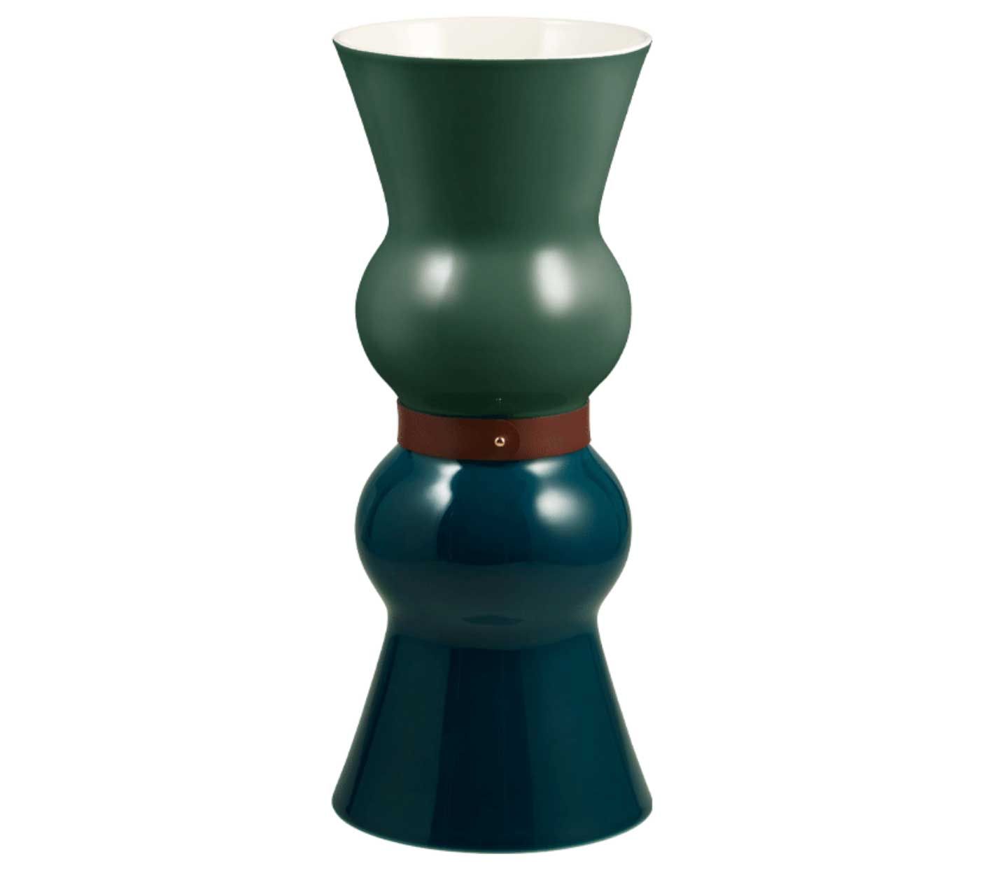 Gien France Vase Siam Lagoon Acapulco Vase Large, 1033CVSG00, 3660838024875