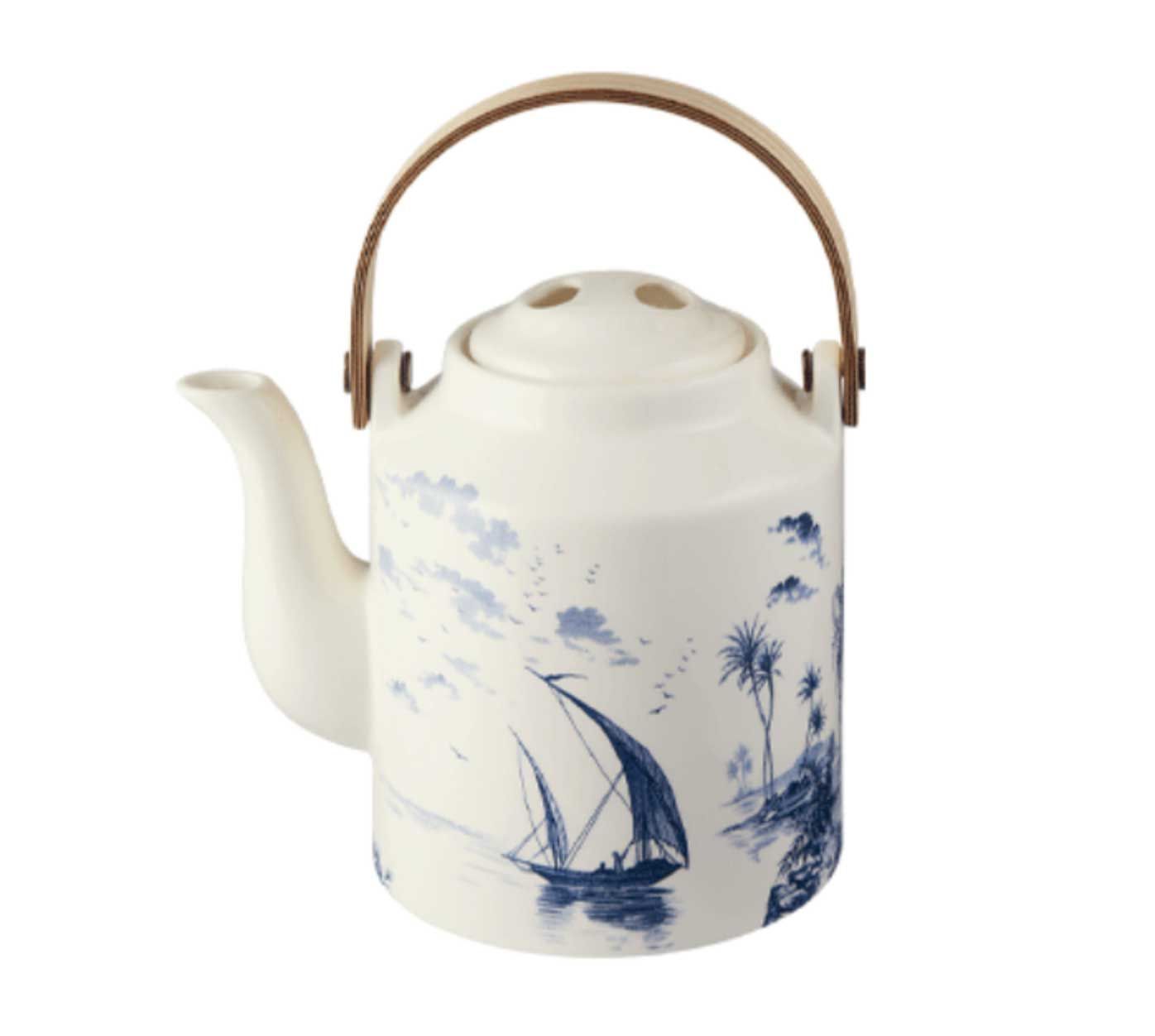 Gien France Les Depareillees Blue Japanese Teapot, 1849CTJA00, 3660838028378
