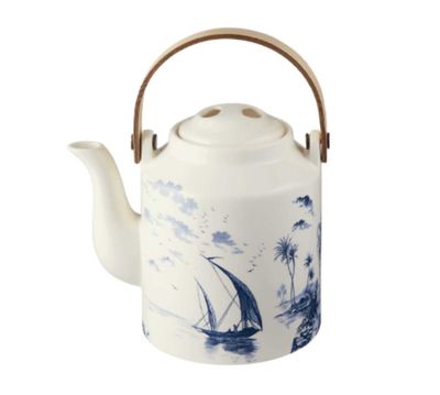 Gien France Les Depareillees Blue Japanese Teapot, 1849CTJA00, 3660838028378