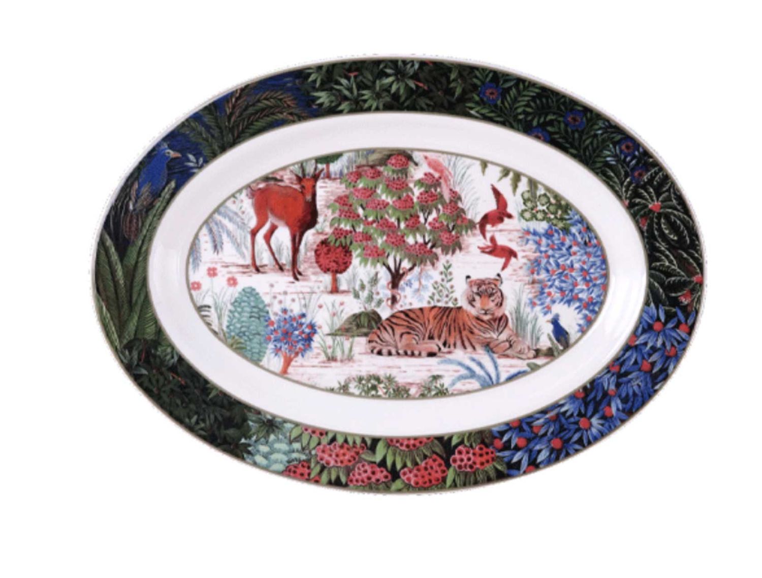 Gien France Le Jardin Du Palais Oval Platter, 1853COV650, 3660838028521