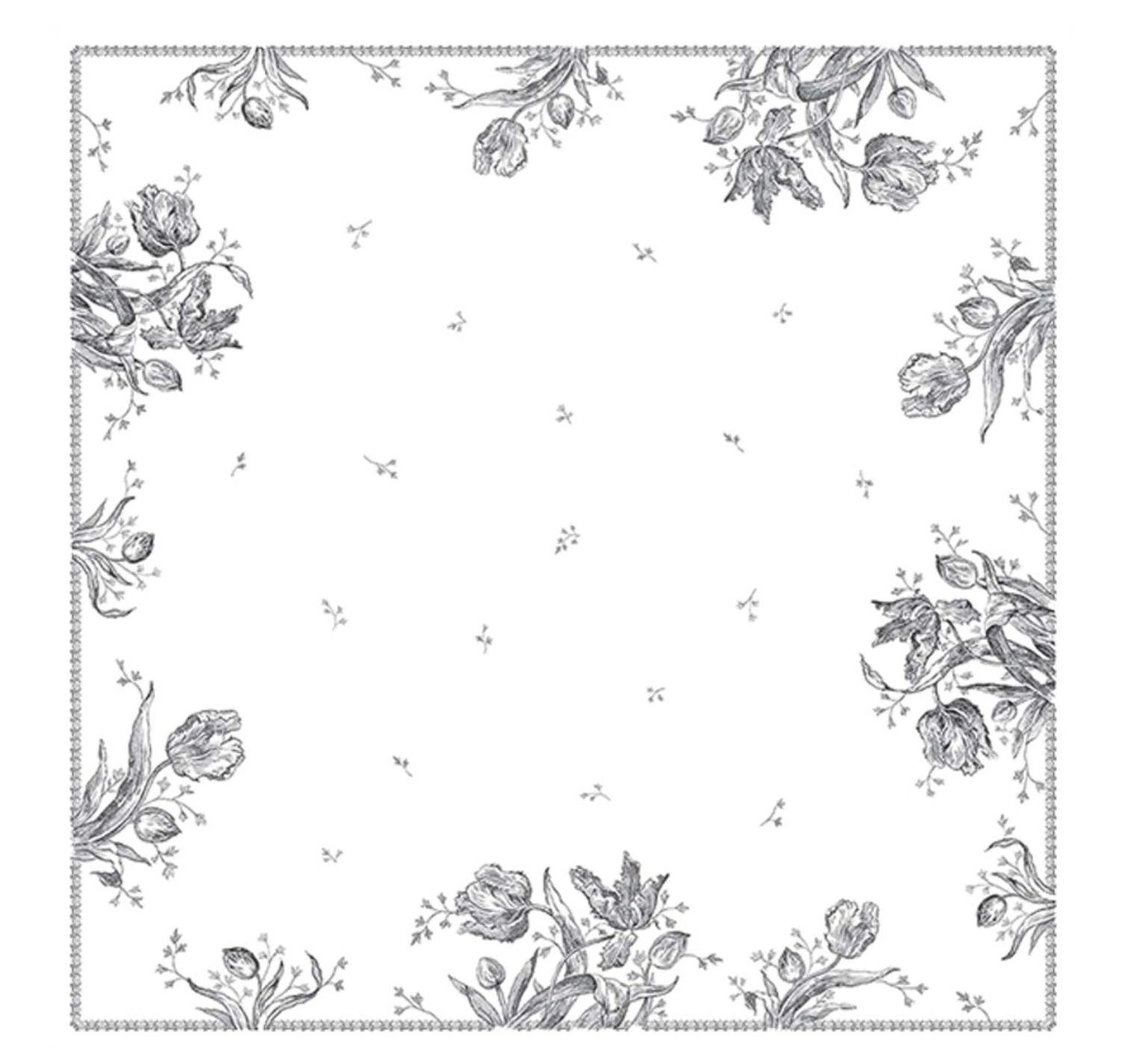 Gien France Tulipes Square Tablecloth, 8010TU1700, 3660838029603