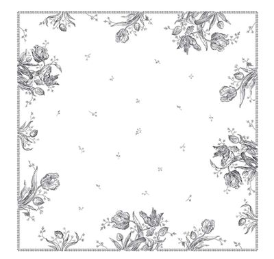 Gien France Tulipes Square Tablecloth, 8010TU1700, 3660838029603