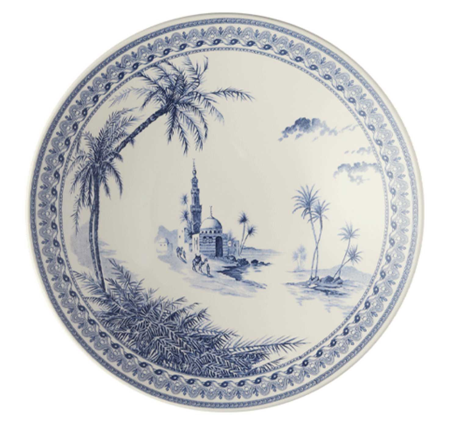Gien France Les Depareillees Blue Pasta Bowl, 1849CPGO99, 3660838030340