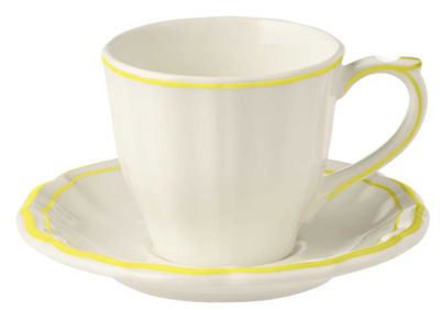 Gien France Filet Citron Tea Saucer, 1833STHE22, 840769049205