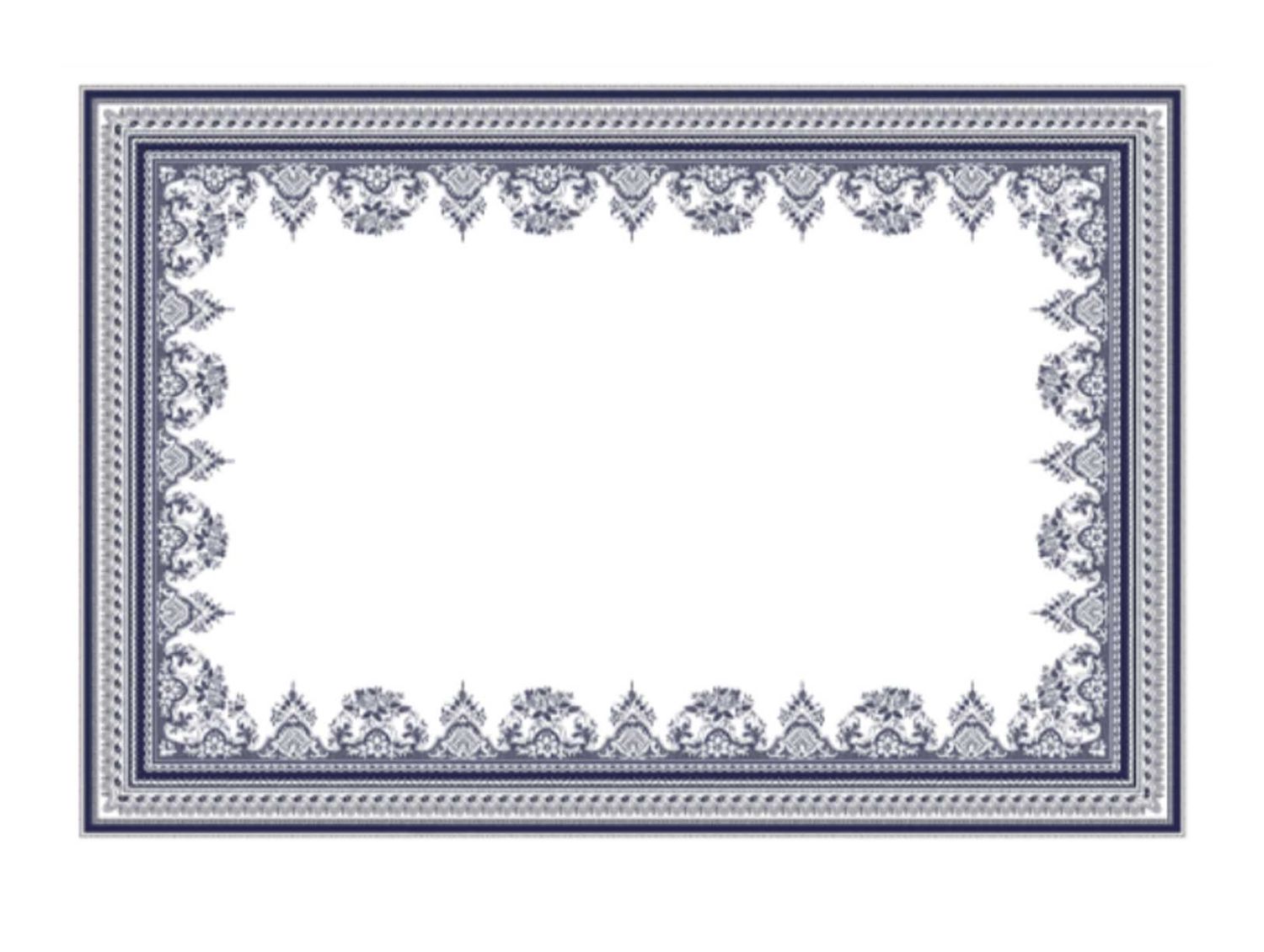 Gien France Les Depareillees Blue Rectangular Tablecloth, 8010DB2500, 3660838031651