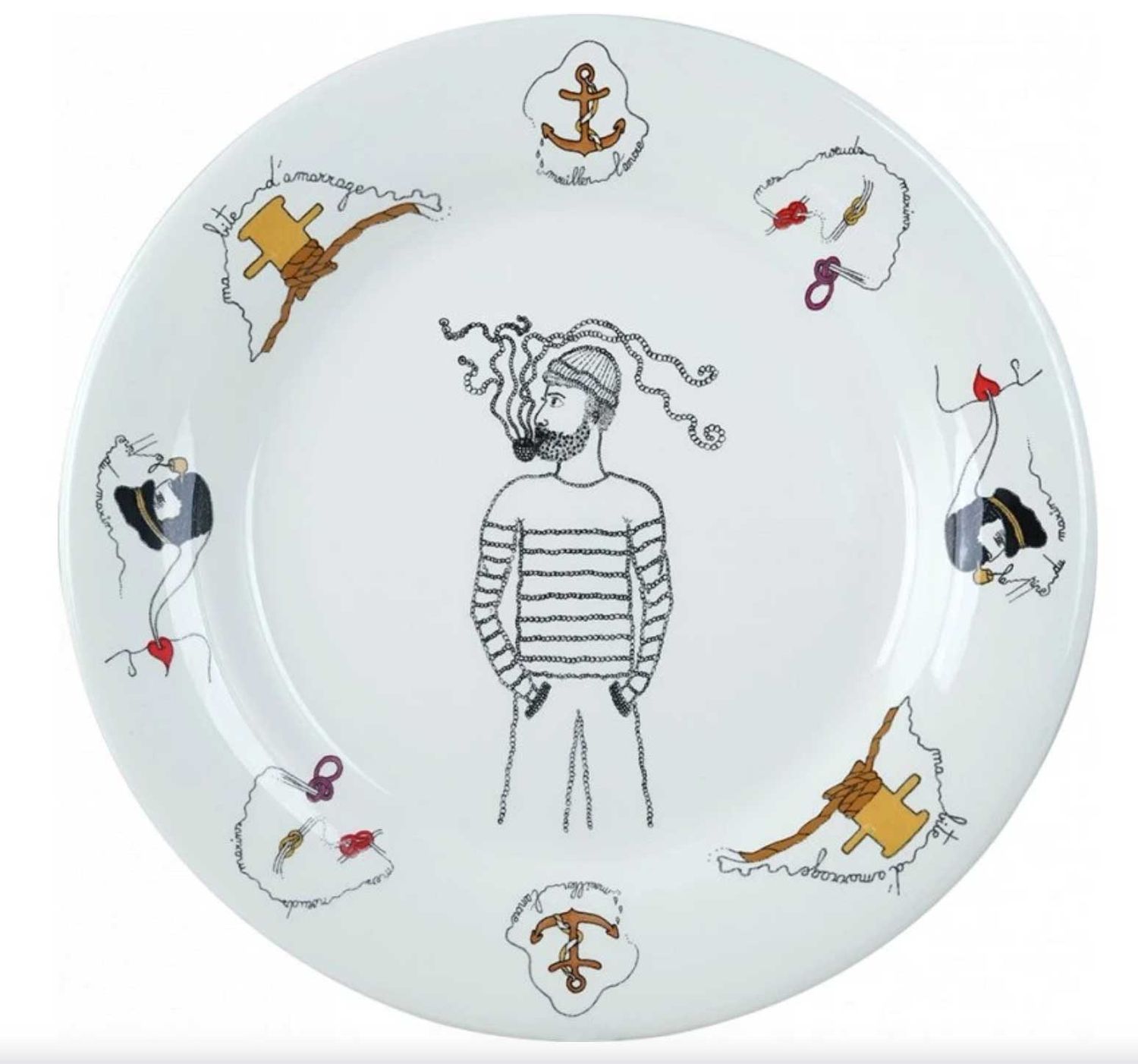 Gien France La Prestic Ouiston Dinner Plate, 1861AEXT50, 3660838029771
