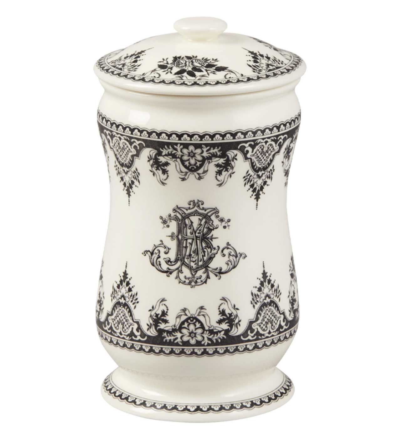 Gien France Monogrammed Pharmacy Jar Large, 1857PPHB74, 3660838024431