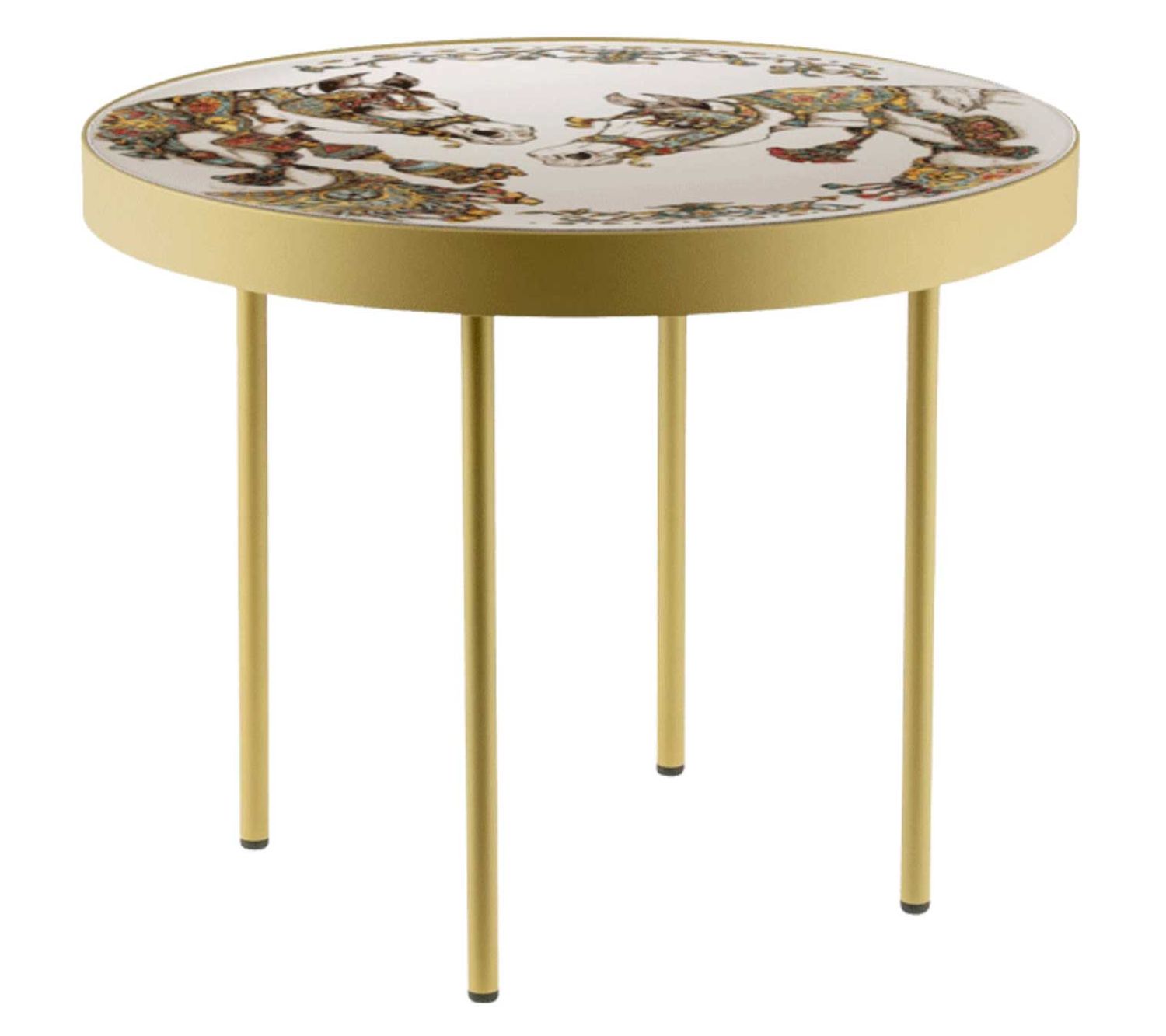 Gien France Chevaux Du Vent Coffee Table Gold, 1771CTAD03, 3660838025674