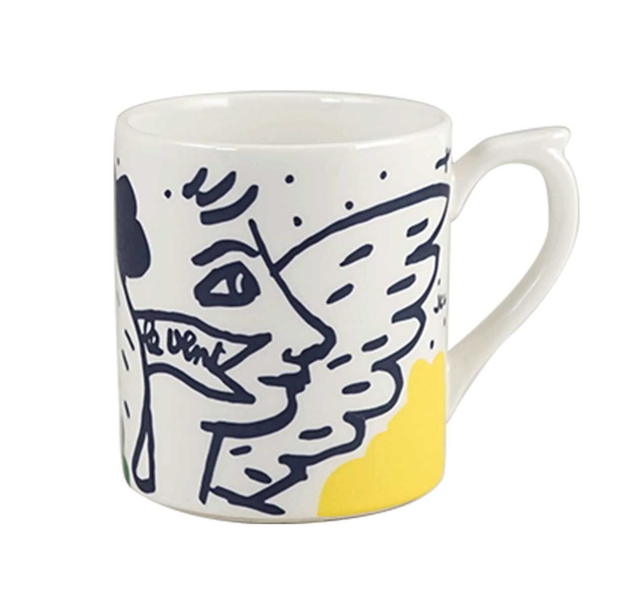 Gien France Archipel Sentimental Mug Face, 1860CMU348, 3660838028941
