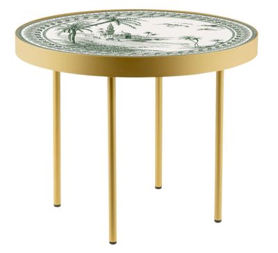 Gien France Les Depareillees Green Coffee Table Gold Vues DOrient Green, 1841CTD303, 3660838025568