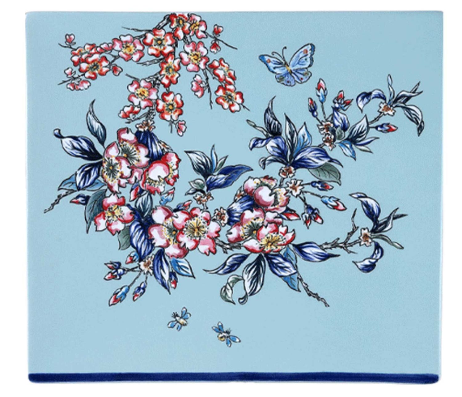 Gien France Le Jardin De Kyoto Square Plate, 1862CCCA01, 3660838031705