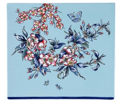 Gien France Le Jardin De Kyoto Square Plate, 1862CCCA01, 3660838031705
