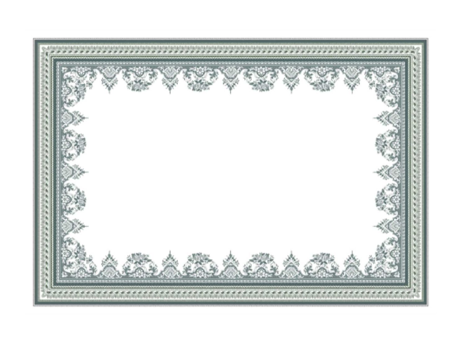 Gien France Les Depareillees Green Rectangular Tablecloth, 8010LD2500, 3660838031644