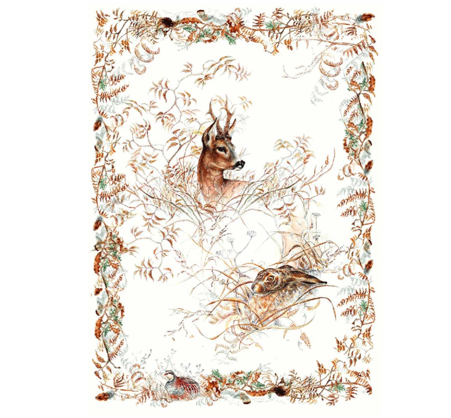 Gien France Sologne Towels Set of 2, 8010SOTO02, 3660838027340