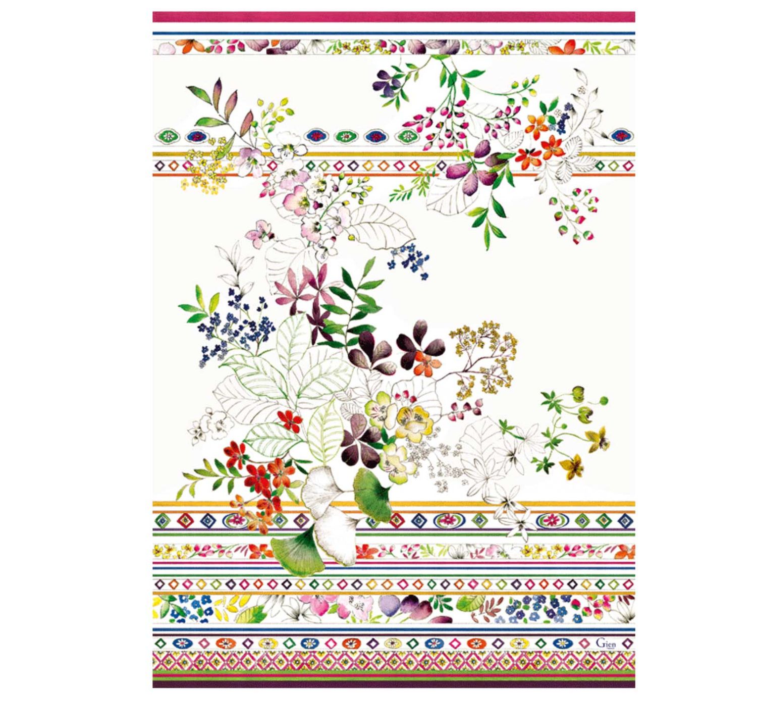 Gien France Bagatelle Towels Set of 2, 8010BATO02, 3660838027241