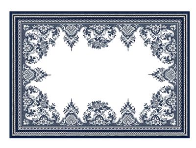 Gien France Les Depareillees Blue Placemats Set of 2, 8010DBST02, 3660838029597