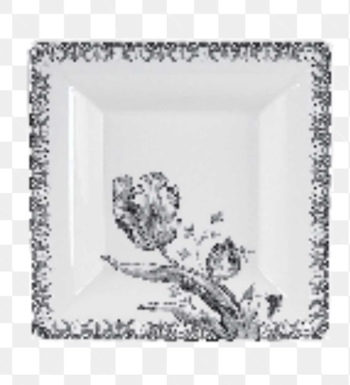 Gien France Tulipes Large Square Candy Tray, 1701CCEC01, 3660838031781