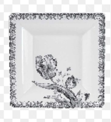 Gien France Tulipes Large Square Candy Tray, 1701CCEC01, 3660838031781