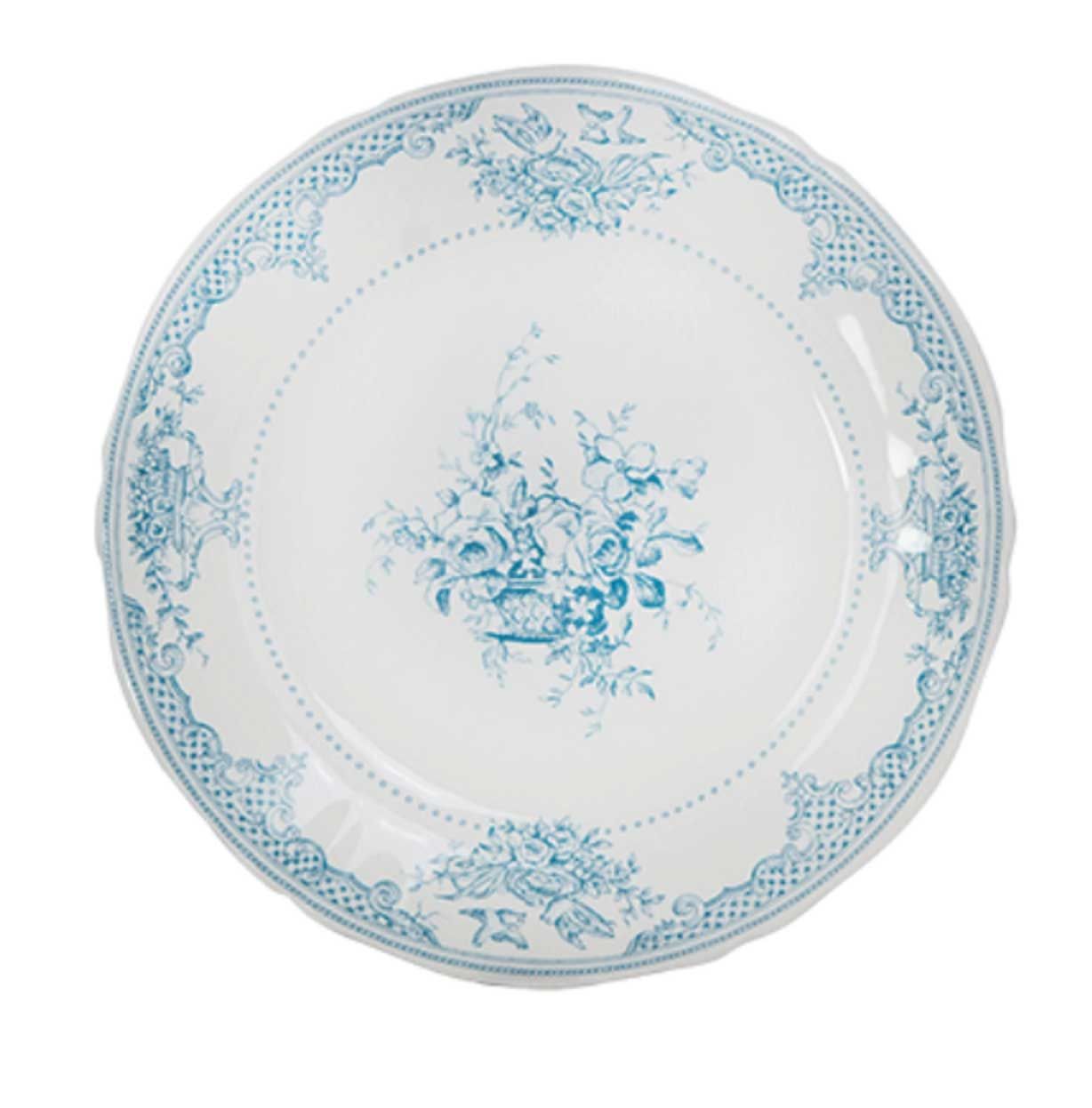 Gien France Les Depareillees Blue Dessert Plates Fleurs Set of 4, 1849B4D126, 3660838022383